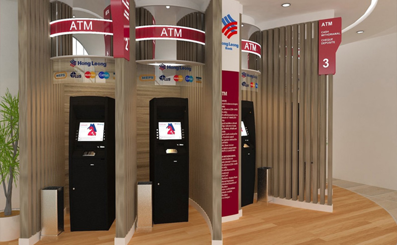 Xem số tài khoản ngân hàng tại máy ATM của Hong Leong