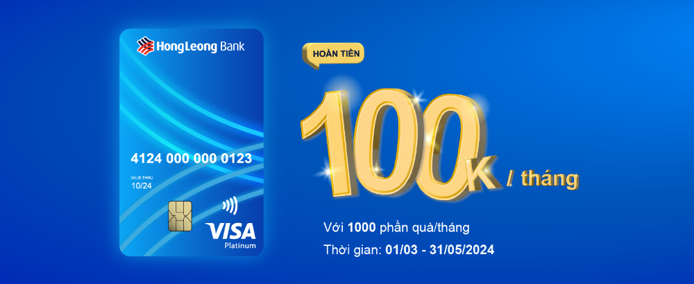 Mở thẻ VISA debit của Hong Leong miễn phí, dễ dàng.