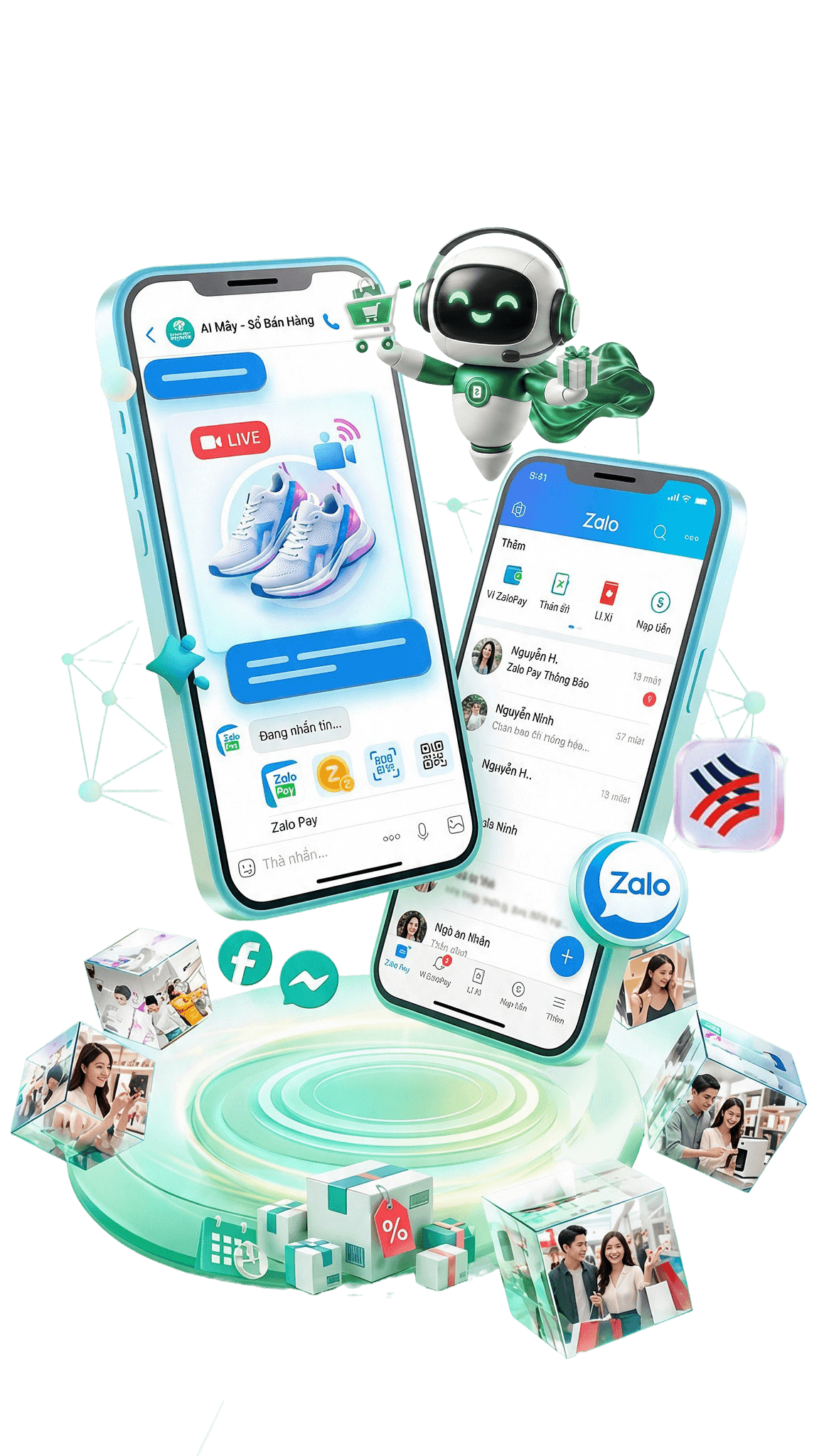 AI Mây trực kênh bán hàng, livestream và chốt đơn tự động cho chủ shop