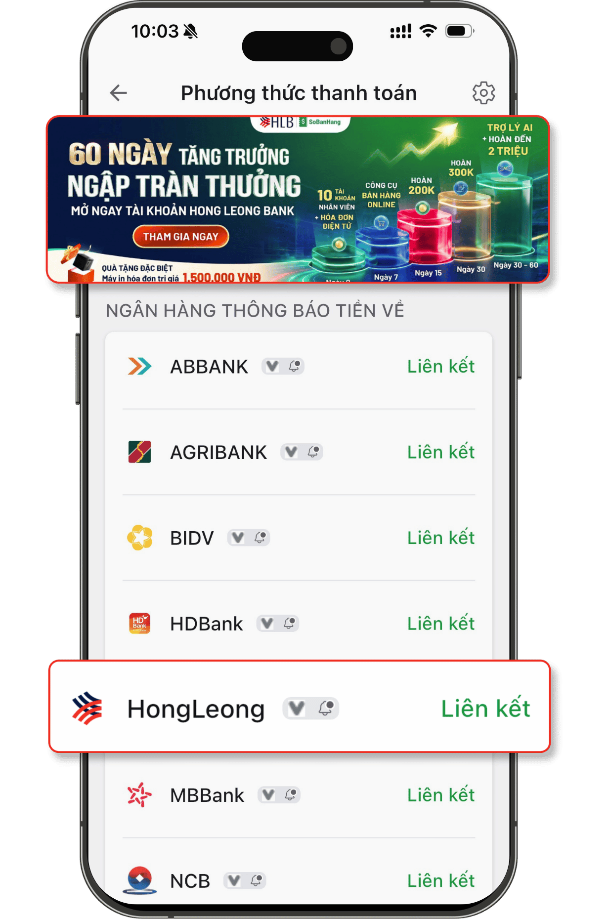 Bước 4 — Mở hoặc liên kết tài khoản Hong&nbsp;Leong&nbsp;Bank